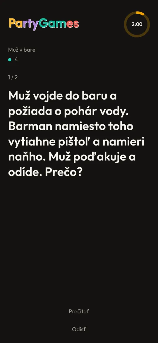 Začiatok čiernej historky na telefóne